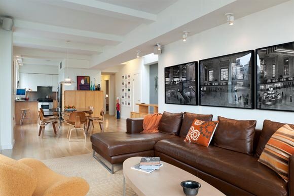 Living Room view - Penthouse Renovation Interior Design by Richard Pedranti Architec
